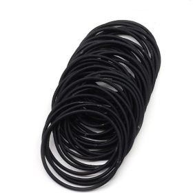 Black Elastic Hair Bands Ponytail Holder Head Rope Ties Hats Hair Styling Kids Girl Accessories Scrunchie (Option: 120Pcs)